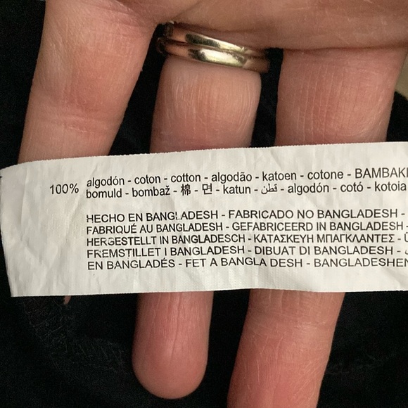 Zara Black 100% Cotton Ruffled Tiered Sundress with Puff Sleeves - Picture 7 of 7